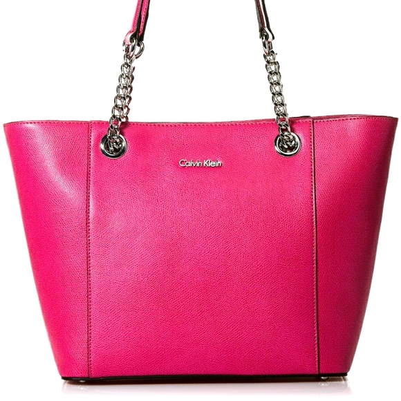 Calvin Klein Handbags - NWOT Fuchsia Calvin Klein Hayden Mercury Leather